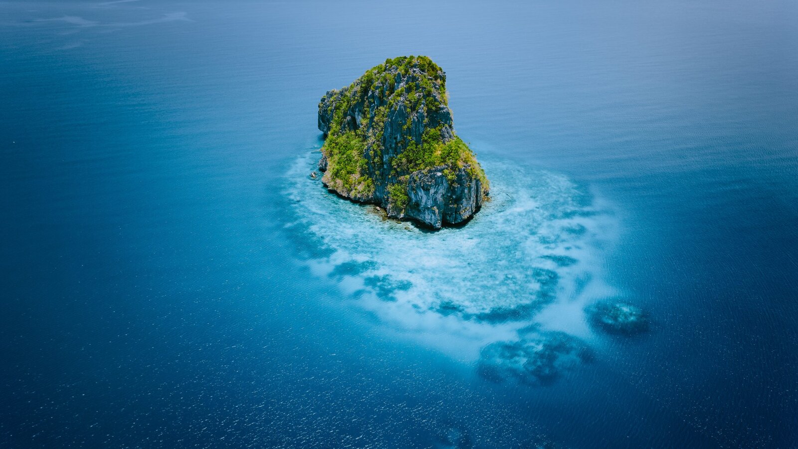 Small limestone island in Cenderawasih Bay, West Papua, Indonesia