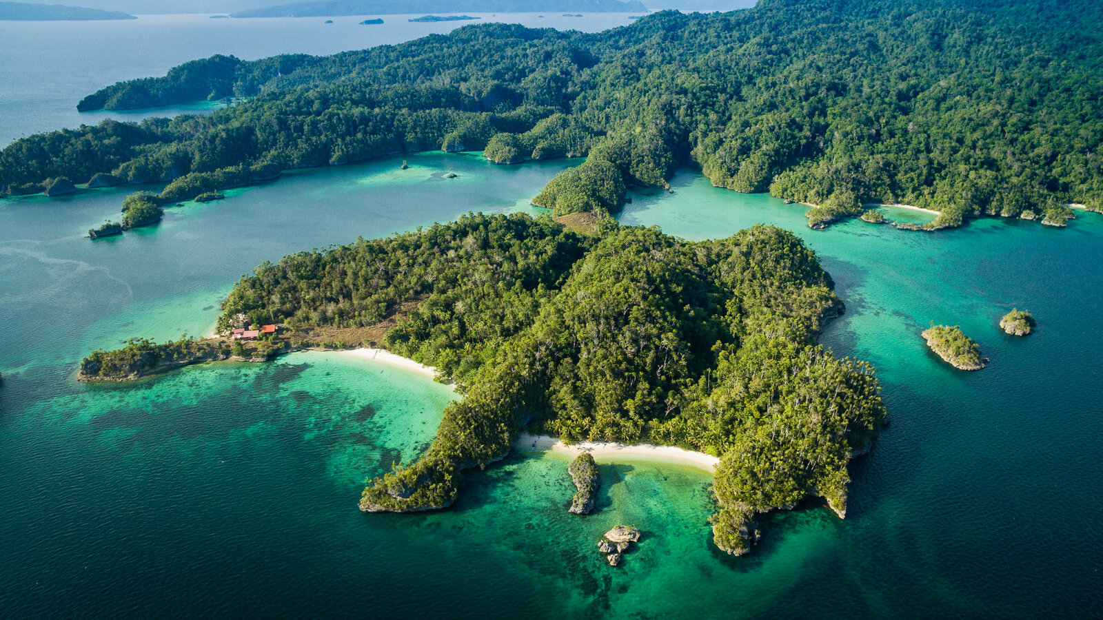 Karst islands and lagoon, Triton Bay, West Papua, Indonesia